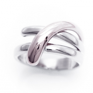 Prsten od belog i roze zlata