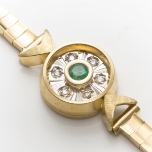 Narukvica sa smaragdom i dijamantima